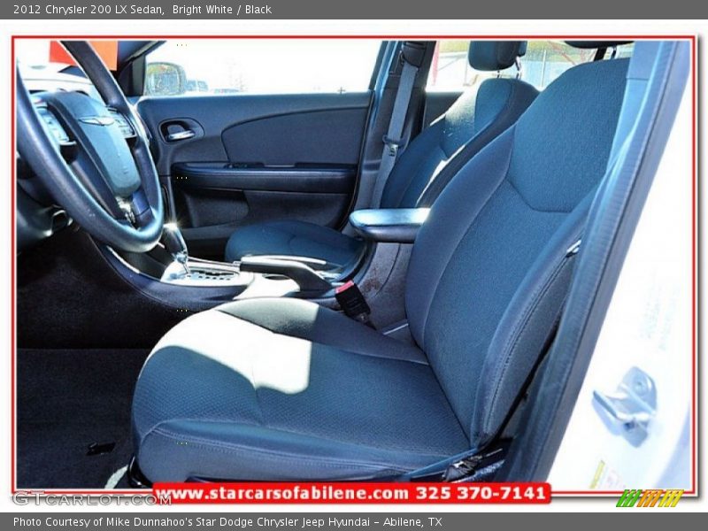 Bright White / Black 2012 Chrysler 200 LX Sedan