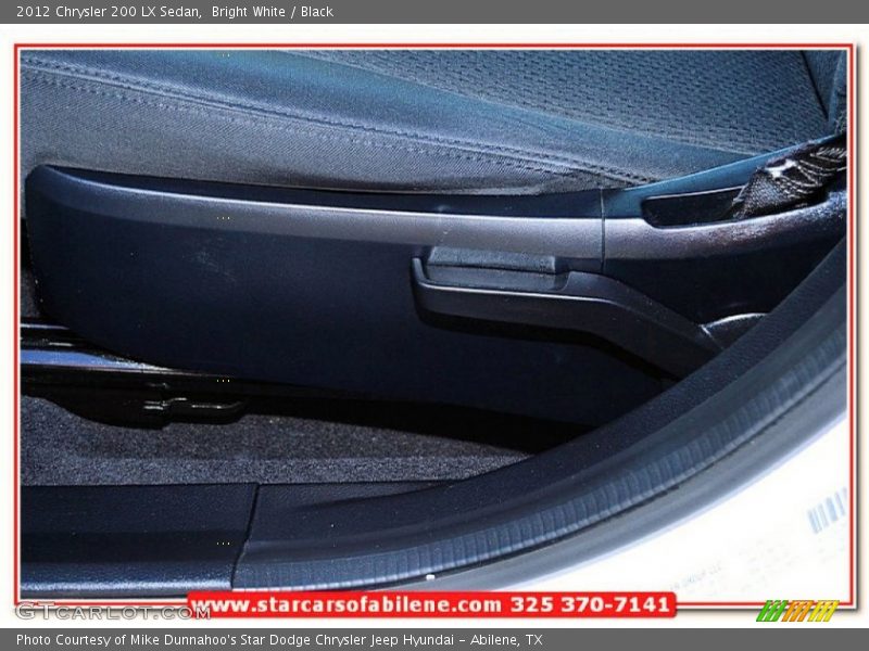 Bright White / Black 2012 Chrysler 200 LX Sedan