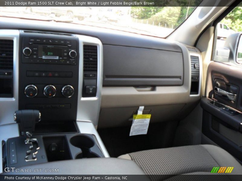 Bright White / Light Pebble Beige/Bark Brown 2011 Dodge Ram 1500 SLT Crew Cab