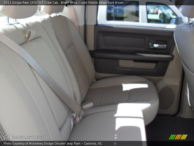 Bright White / Light Pebble Beige/Bark Brown 2011 Dodge Ram 1500 SLT Crew Cab