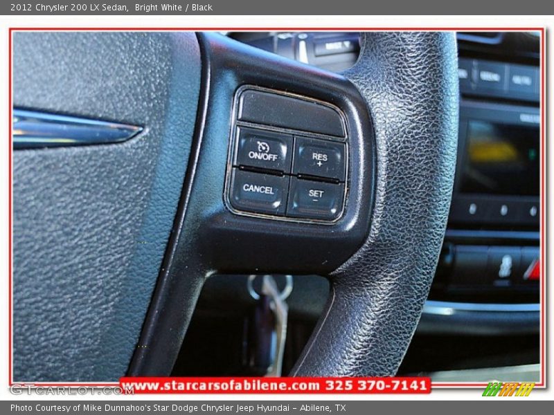 Bright White / Black 2012 Chrysler 200 LX Sedan