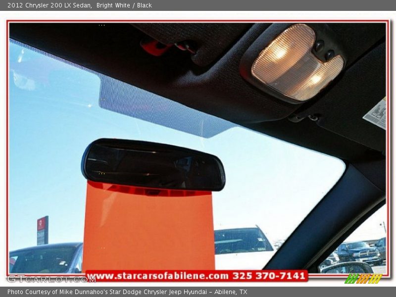 Bright White / Black 2012 Chrysler 200 LX Sedan
