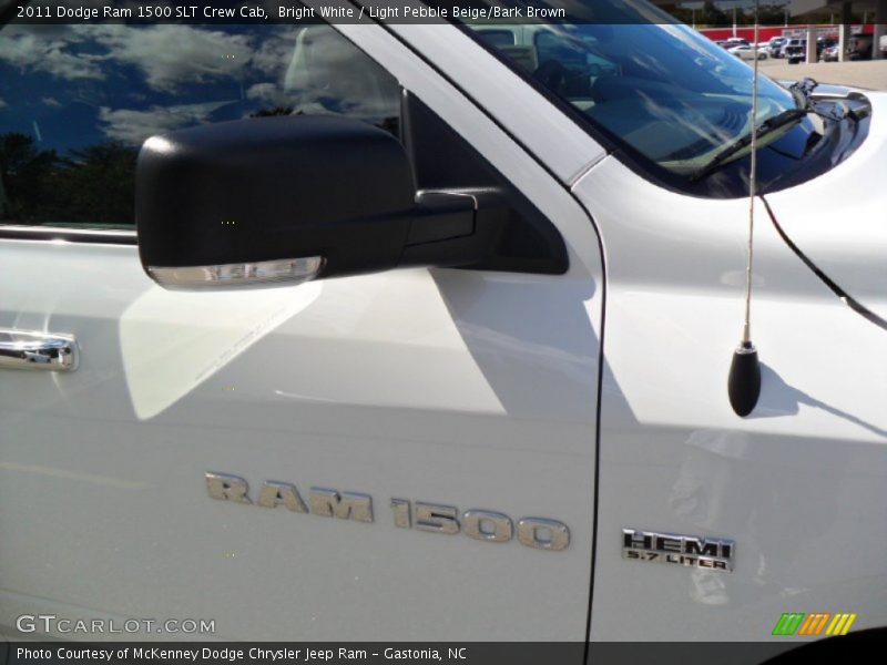 Bright White / Light Pebble Beige/Bark Brown 2011 Dodge Ram 1500 SLT Crew Cab