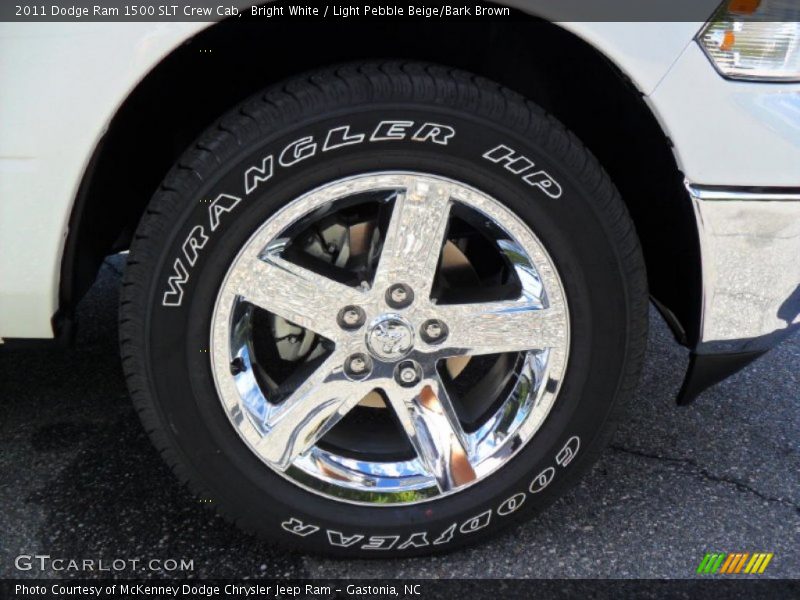 Bright White / Light Pebble Beige/Bark Brown 2011 Dodge Ram 1500 SLT Crew Cab