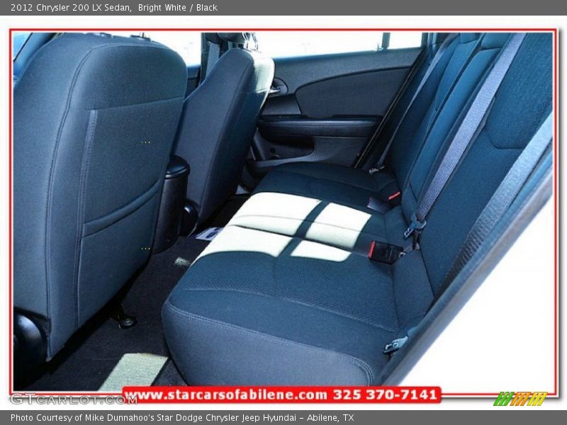 Bright White / Black 2012 Chrysler 200 LX Sedan