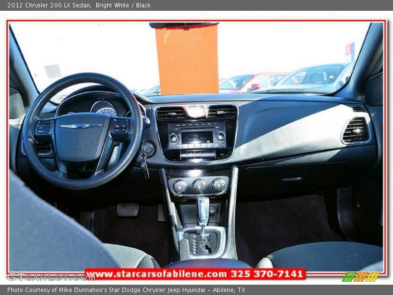 Bright White / Black 2012 Chrysler 200 LX Sedan