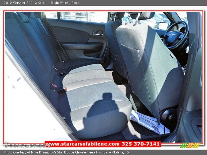 Bright White / Black 2012 Chrysler 200 LX Sedan