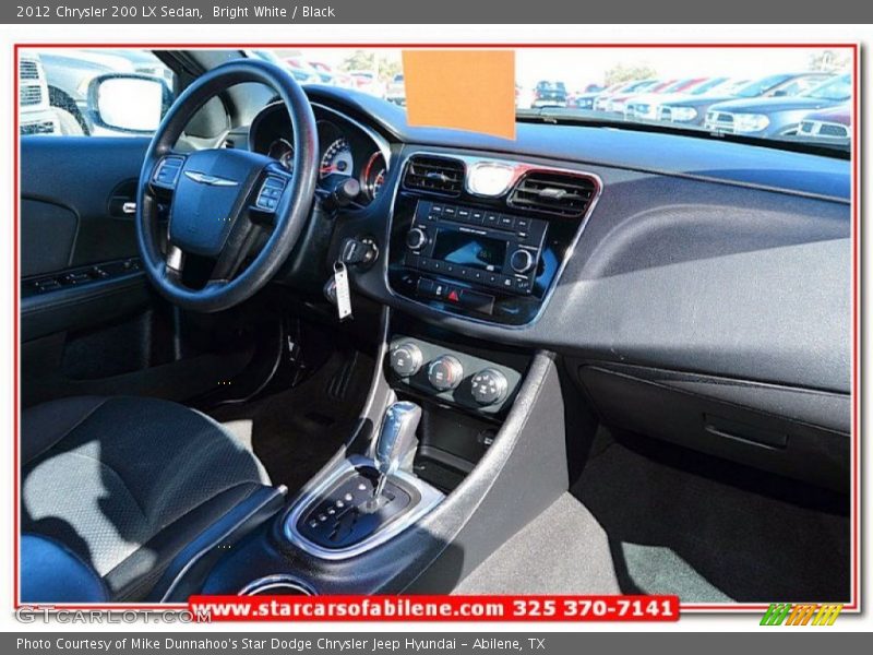 Bright White / Black 2012 Chrysler 200 LX Sedan