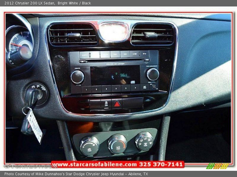 Bright White / Black 2012 Chrysler 200 LX Sedan