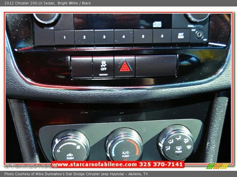 Bright White / Black 2012 Chrysler 200 LX Sedan