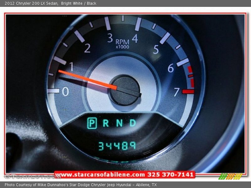 Bright White / Black 2012 Chrysler 200 LX Sedan