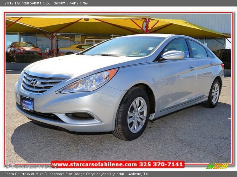 Radiant Silver / Gray 2012 Hyundai Sonata GLS