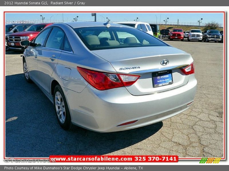 Radiant Silver / Gray 2012 Hyundai Sonata GLS