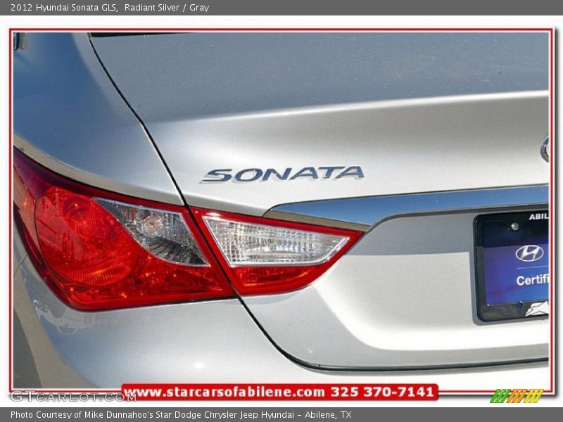 Radiant Silver / Gray 2012 Hyundai Sonata GLS
