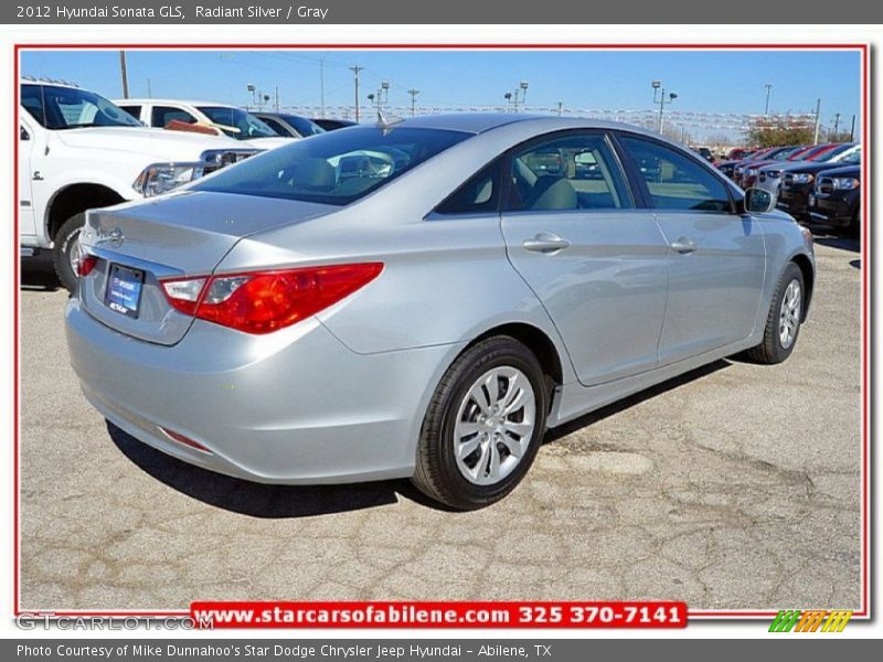 Radiant Silver / Gray 2012 Hyundai Sonata GLS