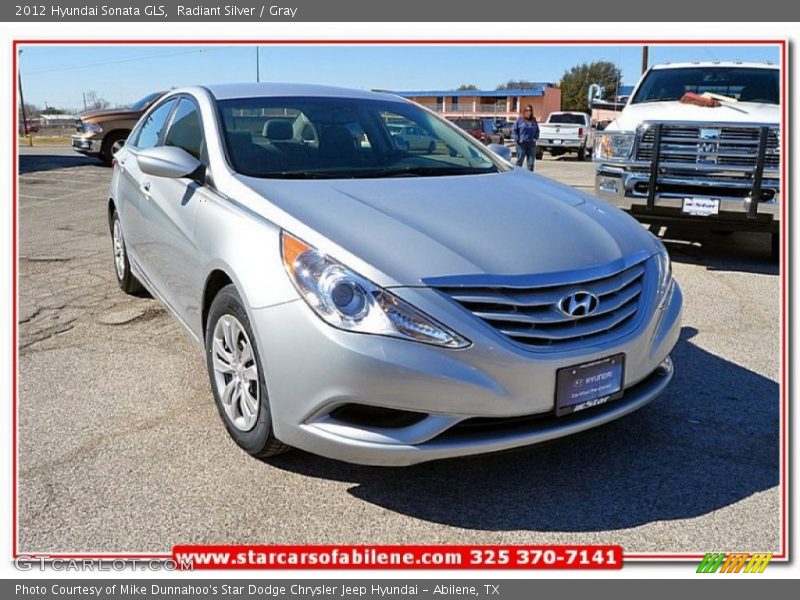 Radiant Silver / Gray 2012 Hyundai Sonata GLS