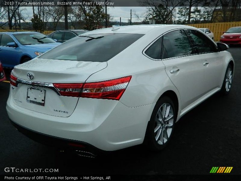 Blizzard White Pearl / Light Gray 2013 Toyota Avalon Limited