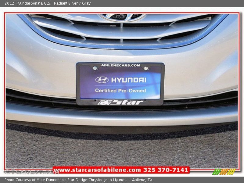 Radiant Silver / Gray 2012 Hyundai Sonata GLS