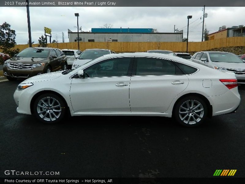 Blizzard White Pearl / Light Gray 2013 Toyota Avalon Limited