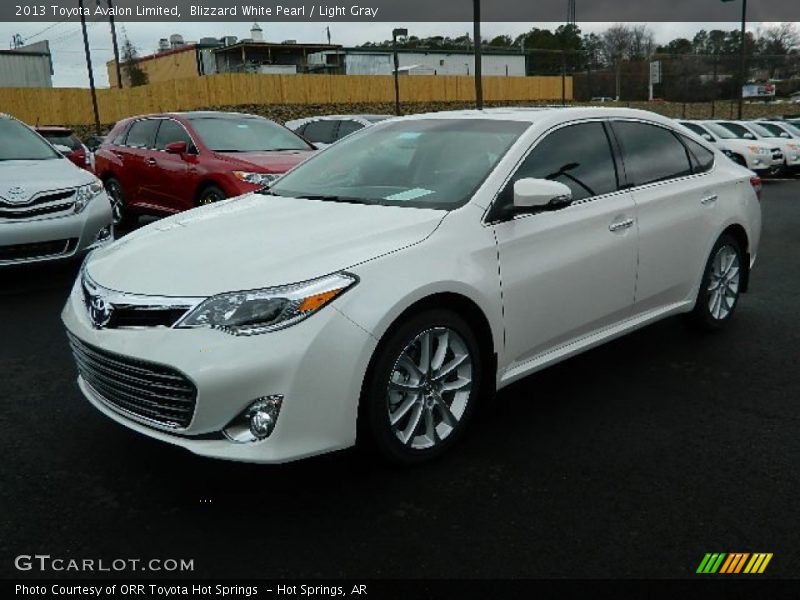 Blizzard White Pearl / Light Gray 2013 Toyota Avalon Limited