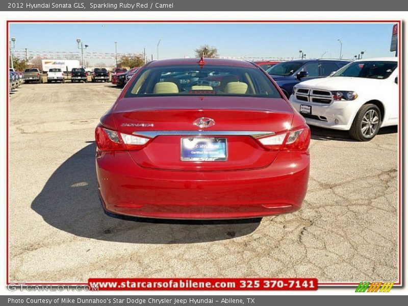 Sparkling Ruby Red / Camel 2012 Hyundai Sonata GLS