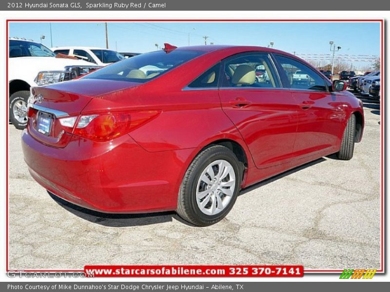 Sparkling Ruby Red / Camel 2012 Hyundai Sonata GLS