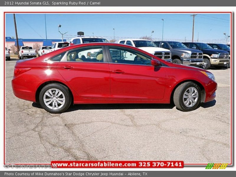 Sparkling Ruby Red / Camel 2012 Hyundai Sonata GLS