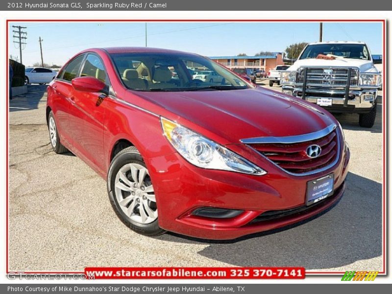 Sparkling Ruby Red / Camel 2012 Hyundai Sonata GLS