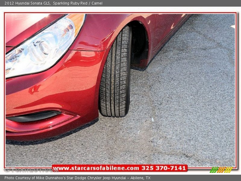 Sparkling Ruby Red / Camel 2012 Hyundai Sonata GLS