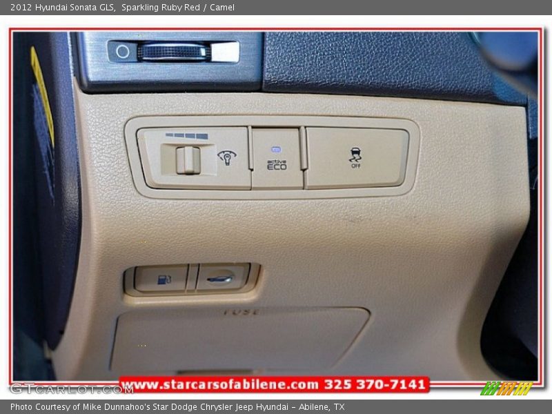 Sparkling Ruby Red / Camel 2012 Hyundai Sonata GLS