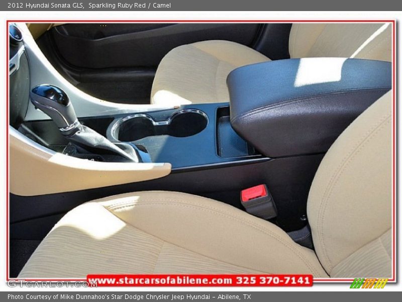 Sparkling Ruby Red / Camel 2012 Hyundai Sonata GLS