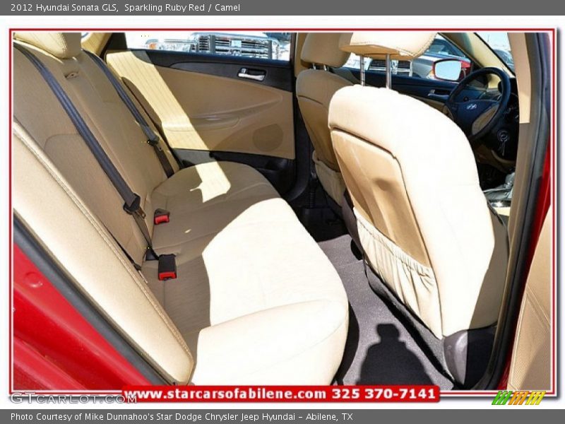 Sparkling Ruby Red / Camel 2012 Hyundai Sonata GLS