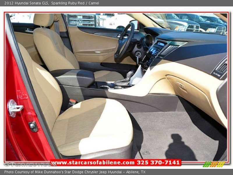 Sparkling Ruby Red / Camel 2012 Hyundai Sonata GLS