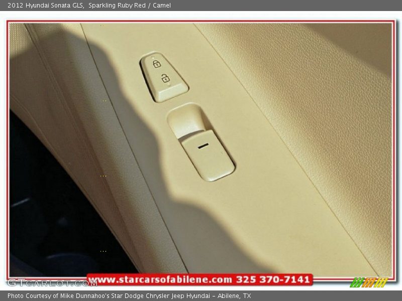 Sparkling Ruby Red / Camel 2012 Hyundai Sonata GLS