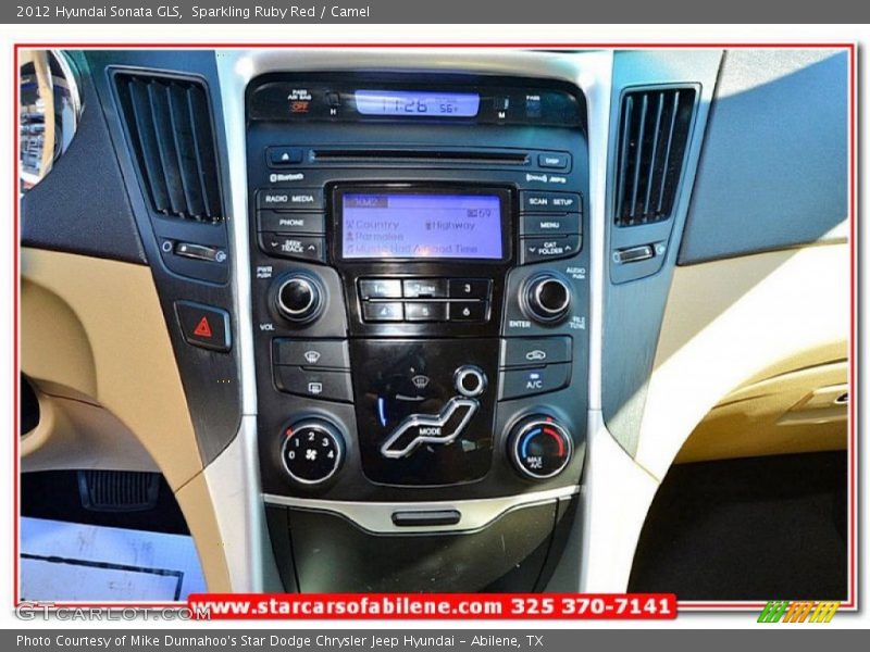 Sparkling Ruby Red / Camel 2012 Hyundai Sonata GLS