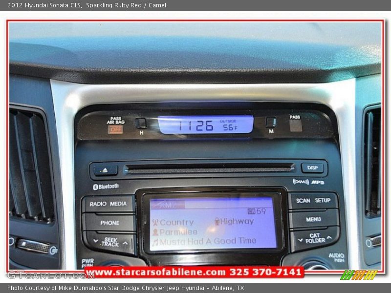 Sparkling Ruby Red / Camel 2012 Hyundai Sonata GLS