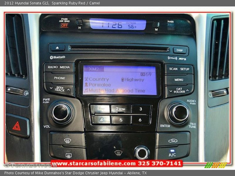 Sparkling Ruby Red / Camel 2012 Hyundai Sonata GLS