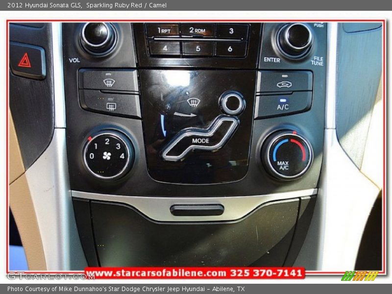 Sparkling Ruby Red / Camel 2012 Hyundai Sonata GLS