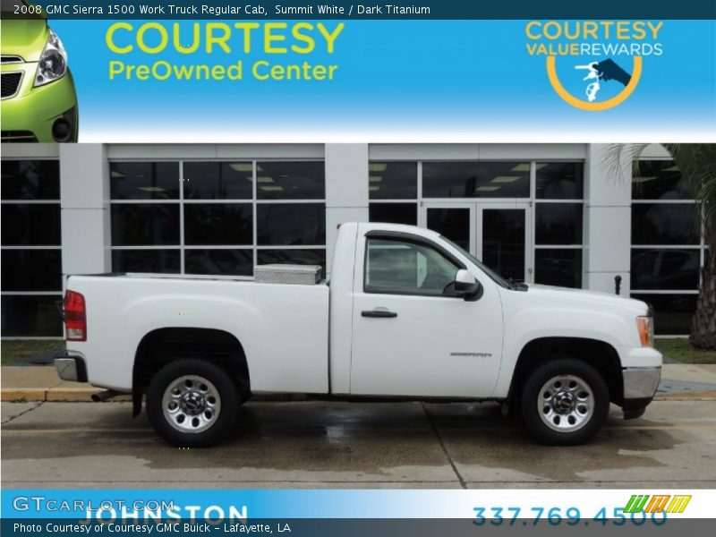 Summit White / Dark Titanium 2008 GMC Sierra 1500 Work Truck Regular Cab