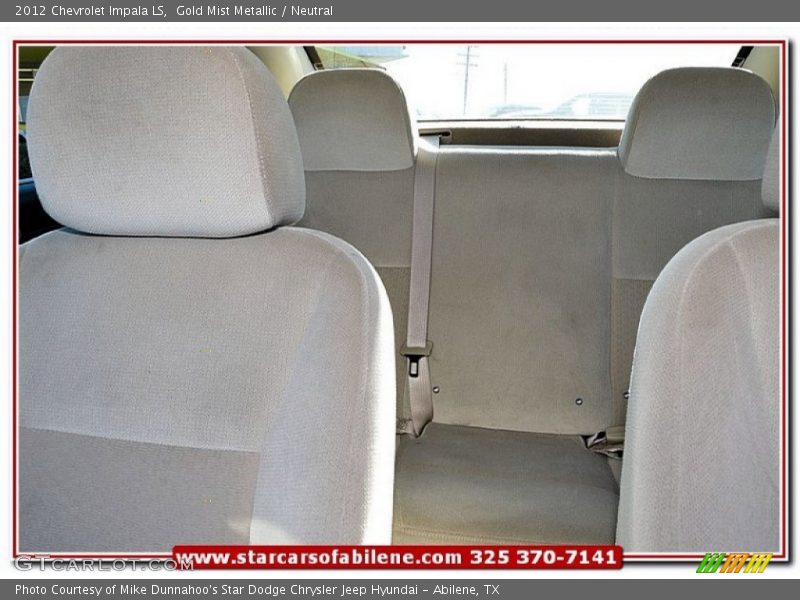 Gold Mist Metallic / Neutral 2012 Chevrolet Impala LS