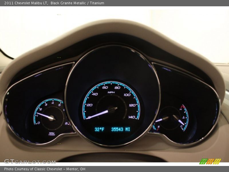 Black Granite Metallic / Titanium 2011 Chevrolet Malibu LT