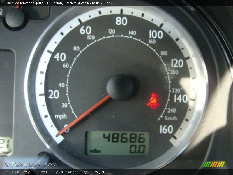 Reflex Silver Metallic / Black 2004 Volkswagen Jetta GLS Sedan