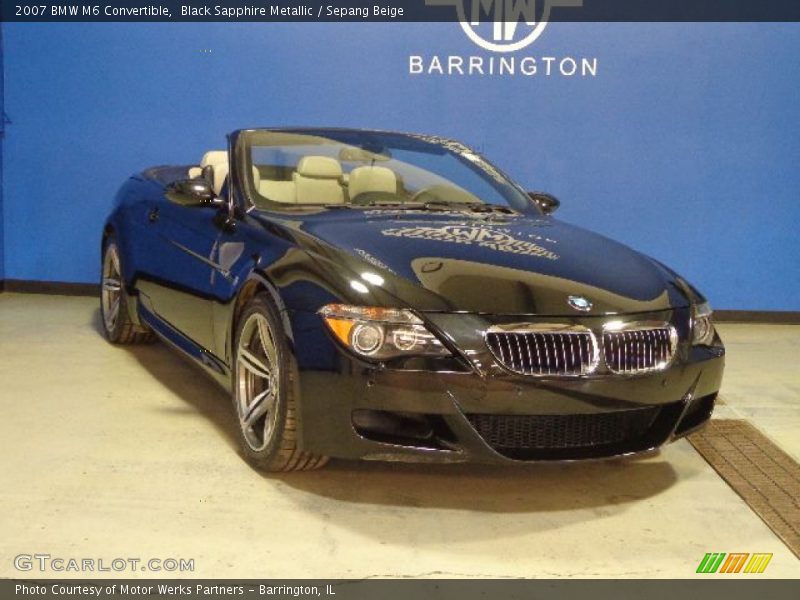 Black Sapphire Metallic / Sepang Beige 2007 BMW M6 Convertible