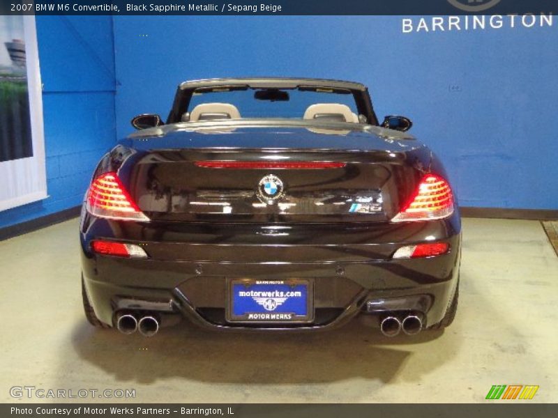 Black Sapphire Metallic / Sepang Beige 2007 BMW M6 Convertible
