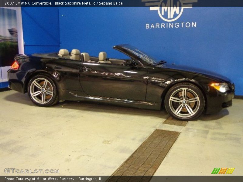 Black Sapphire Metallic / Sepang Beige 2007 BMW M6 Convertible