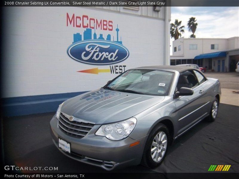 Silver Steel Metallic / Dark Slate Gray/Light Slate Gray 2008 Chrysler Sebring LX Convertible