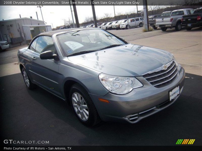 Silver Steel Metallic / Dark Slate Gray/Light Slate Gray 2008 Chrysler Sebring LX Convertible
