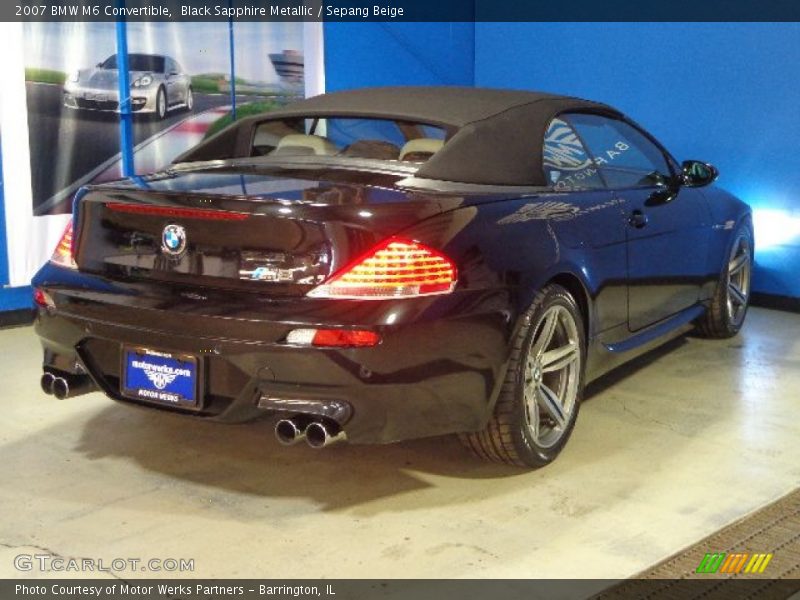 Black Sapphire Metallic / Sepang Beige 2007 BMW M6 Convertible