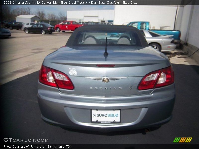 Silver Steel Metallic / Dark Slate Gray/Light Slate Gray 2008 Chrysler Sebring LX Convertible