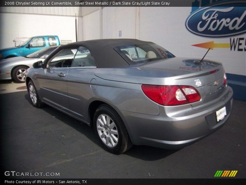 Silver Steel Metallic / Dark Slate Gray/Light Slate Gray 2008 Chrysler Sebring LX Convertible